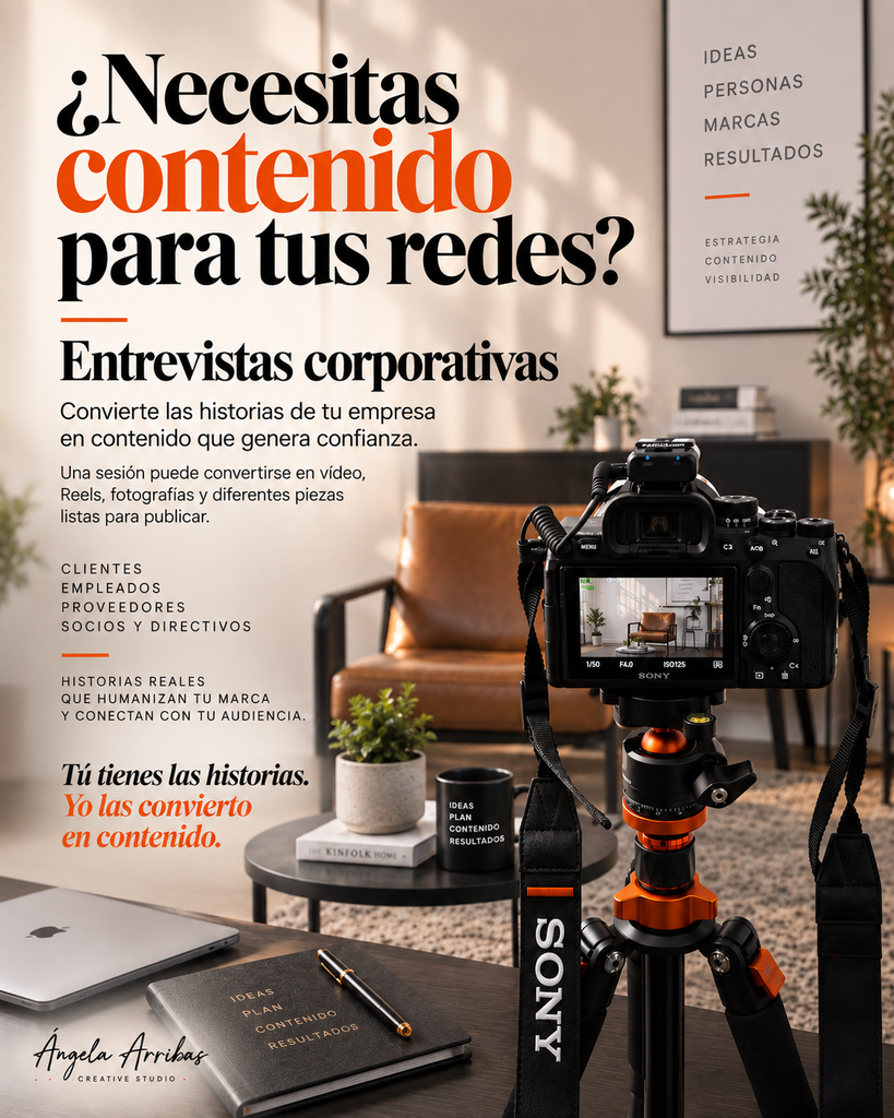 Creación de contenido y entrevistas corporativas en Madrid | Ángela Arribas